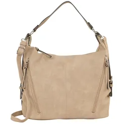 TOM TAILOR Damen TTCAIA Schultertasche mit Reißverschluss-Details, braun, Uni, Gr. ONESIZE
