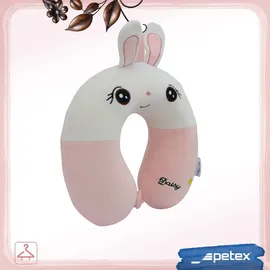 PETEX Hase Nackenkissen 32 x 30 cm Rosa