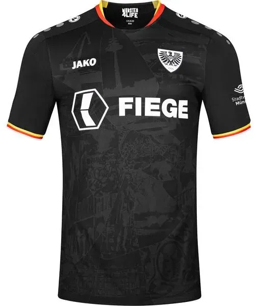 JAKO Kinder Fantrikot Preußen Münster Away, schwarz (24/25), 152