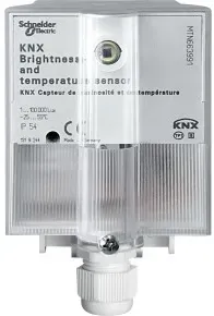 Schneider Electric MTN663991 KNX Helligkeits- und Temperatursensor, lichtgrau