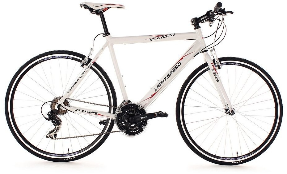 KS Cycling Fitnessbike Lightspeed, 21 Gang Shimano Tourney RD-TX 35 Schaltwerk, Kettenschaltung weiß 58 cm