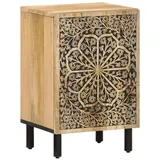 vidaXL Badschrank, Badezimmerschrank mit viel Stauraum, Standschrank Bad mit Eisenbeinen, Badezimmer Bad Schrank Möbel, Massivholz Mango