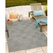 The CarPET Teppich »Calgary« rechteckig 1 mm Höhe moderner robuster In und Outdoor Teppich, grau