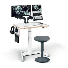 Leitz Sitzhocker mit Komfortsitz 47 - 64 cm Dunkelgrau