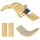 aiyaplay Kletterdreieck 4 in 1 Set mit Rutsche Naturholz