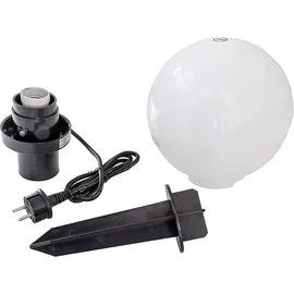 ChiliTec Kugelleuchte Gartenlampe 3er Set 30cm mit Erdspieß für Außen