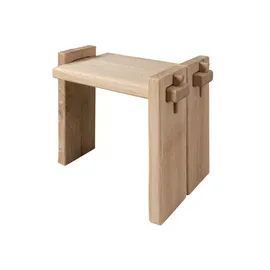 Massivmoebel24 Nachtschrank Eiche 56 x 34 x 45 cm Natur, geölt