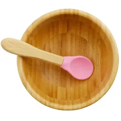 BIOZOYG Baby-Schale pink 2 teilig, Babyschale, Babygeschirr mit Saugnapf aus Silikon für sicheren Halt, Baby Teller, Kinder Schale, Baby Essgeschirr