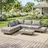 Outsunny Polyrattan-Lounge-Set 3-tlg. Grau/Braun