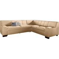 Domo Collection Ecksofa »Norma Top L-Form«, wahlweise mit Bettfunktion, braun