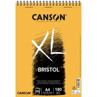 Canson C31078A021 Spiralalbum 21 x 29,7 50 H XL Bristol Extraliso 180 g, Papier, weiß, A4, stück