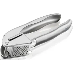 Knoblauchpresse GEFU "IMPRENSA", silber, B:6cm L:17,5cm T:3,5cm, Edelstahl 18/10, Küchenpressen, Spezial-Lochung und -Hebeltechnik für müheloses Pressen