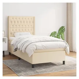 vidaXL Boxspringbett 90 x 190 cm Creme