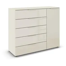 Rauch Kombikommode Flipp 120 x 100 x 42 cm Beige / Glas Beige