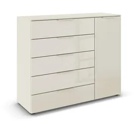 Rauch Kombikommode Flipp 120 x 100 x 42 cm Beige / Glas Beige