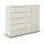 Rauch Kombikommode Flipp 120 x 100 x 42 cm Beige / Glas Beige