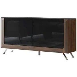 LEONIQUE Sideboard »Kasai«, Breite 160,5 cm, mit 2 Türen schwarz