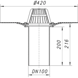 Dallmer Dachablauf 84 D DallBit DN 100