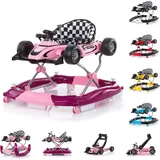 Chipolino Lauflernwagen 4 in 1 Racer, verstellbar, Wippe, Activitycenter pink