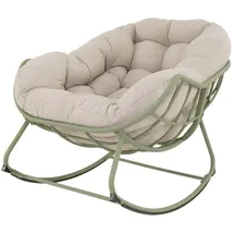 Lesli Living Cozy Gartenstuhl 58 x 65 x 90 cm beige/grün
