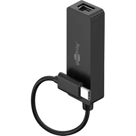 goobay USB-C auf RJ-45 Adapter 0,1 m Schwarz