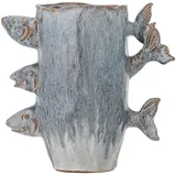 Bloomingville Vase TACE Blau Keramik FISCHE 23 cm