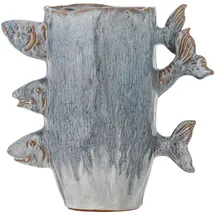 Bloomingville Vase TACE Blau Keramik FISCHE 23 cm