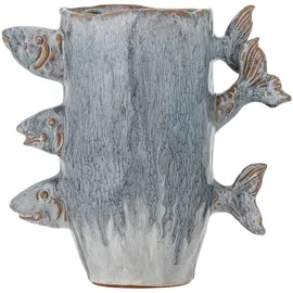 Bloomingville Vase TACE Blau Keramik FISCHE 23 cm