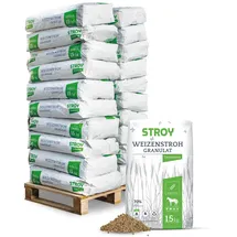 STROY Strohgranulat Einstreu 15kg x 20 Sack 300kg Palette - 300 kg