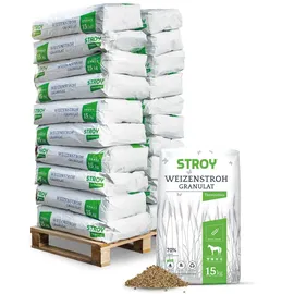 STROY Strohgranulat Einstreu 15kg x 20 Sack 300kg Palette - 300 kg