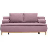 Carryhome Boxspringsofa, Rosa, Textil, Buche, massiv, 2-Sitzer, Füllung: Schaumstoff, 202x78x93 cm, Stoffauswahl, Schlafen auf Sitzhöhe, Wohnzimmer, Sofas & Couches, Schlafsofas, Schlafsofas mit Bettkasten