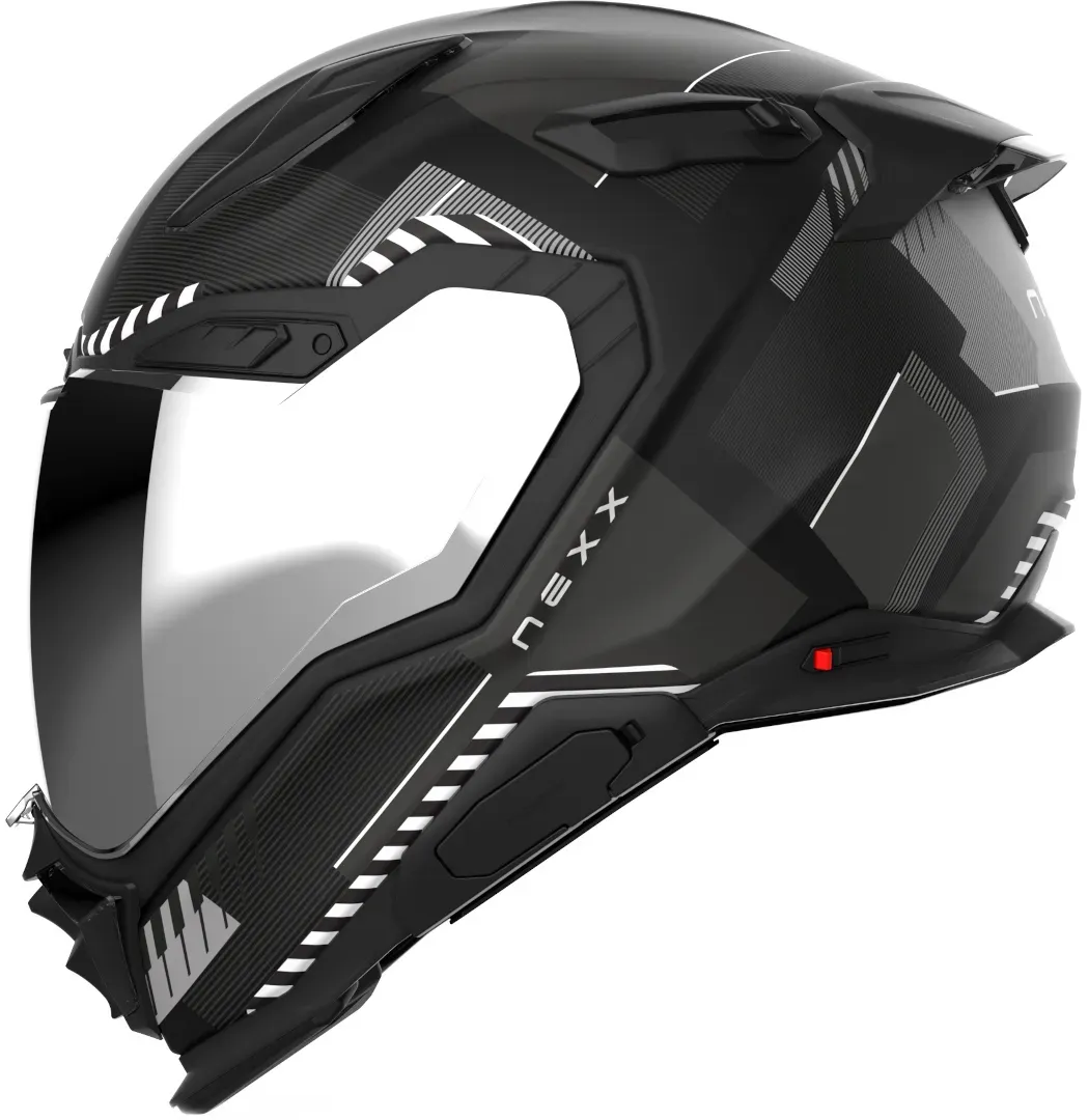 Nexx X.WST 3 Fluence Helm, schwarz-silber, Größe XL für Männer