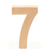 Glorex  GLOREX 6 2029 137 - Papp - Zahl 7, aus brauner Pappe, ca. 17,5 X 5,5 cm groß, zum bemalen und bekleben, für Serviettentechnik und Décopatch, ideal als Dekoration, Natur