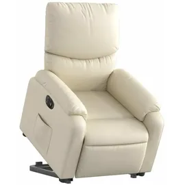 vidaXL Relaxsessel mit Aufstehhilfe Elektrisch Kunstleder 0 x 0 x 0 cm Creme