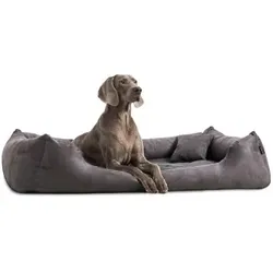 Tierlando MORITZ VIP Hundebett Hundesofa schwarz/ graphit 1,1 m, 25 cm, 90 cm