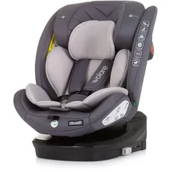 Chipolino Kindersitz Volare i-Size (40-150cm) Isofix, drehbar, SPS, Top Tether grau