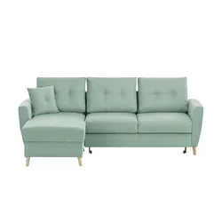 Ecksofa  Carla ¦ grün ¦ Maße (cm): B: 230 H: 93 T: 159