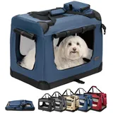 LIONTO Hundetransportbox 60 x 42 x 44 cm Dunkelblau