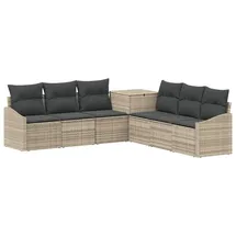 vidaXL Sofa Set 7-tlg. Hellgrau/Dunkelgrau Loungesofa