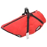 vidaXL Hundemantel mit Geschirr Wasserdicht Reflektierend Rot 4XL