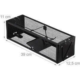 Relaxdays Lebendfalle für Mäuse 39 x 12,5 x 11 cm