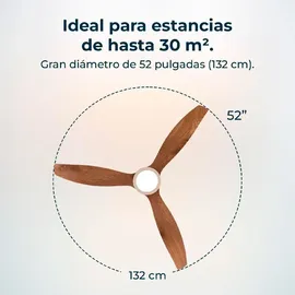 Cecotec EnergySilence Aero 5295 132 cm Deckenventilator Gold