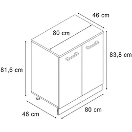 Vicco Rion 80 x 81,6 x 46 cm Weiß