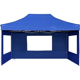 vidaXL Profi-Partyzelt Faltbar 4,5 x 3 m Blau