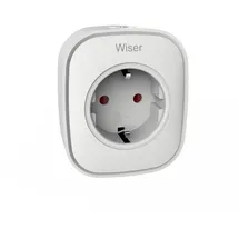 Schneider Electric Wiser Smart Plug, Smart Home Zwischenstecker, Steuerung per App, Zigbee, über Hub kompatibel mit Matter, Alexa, Google, Apple, Artikelnummer CCTFR6501