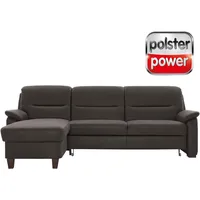 polsterpower Ecksofa - Saddle anthrazit - Basismodell - Recamiere links Sofa