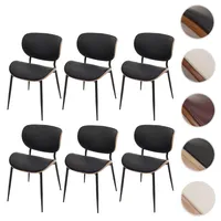 Mendler 6er-Set Esszimmerstuhl HWC-O45, Stuhl, Bugholz Kunstleder 280g/m2 Öko-Tex