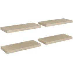 vidaXL Schwebende Wandregale 4 Stk. Eichefarben 60x23,5x3,8cm MDF