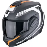 Scorpion EXO-Tech Evo Carbon Cosy, Modularhelm - Matt Schwarz/Weiß/Orange - L