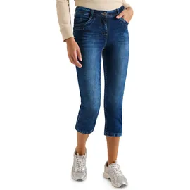Cecil 3/4 Slim Leg Jeans im Casual Fit mid Blue Used wash 32